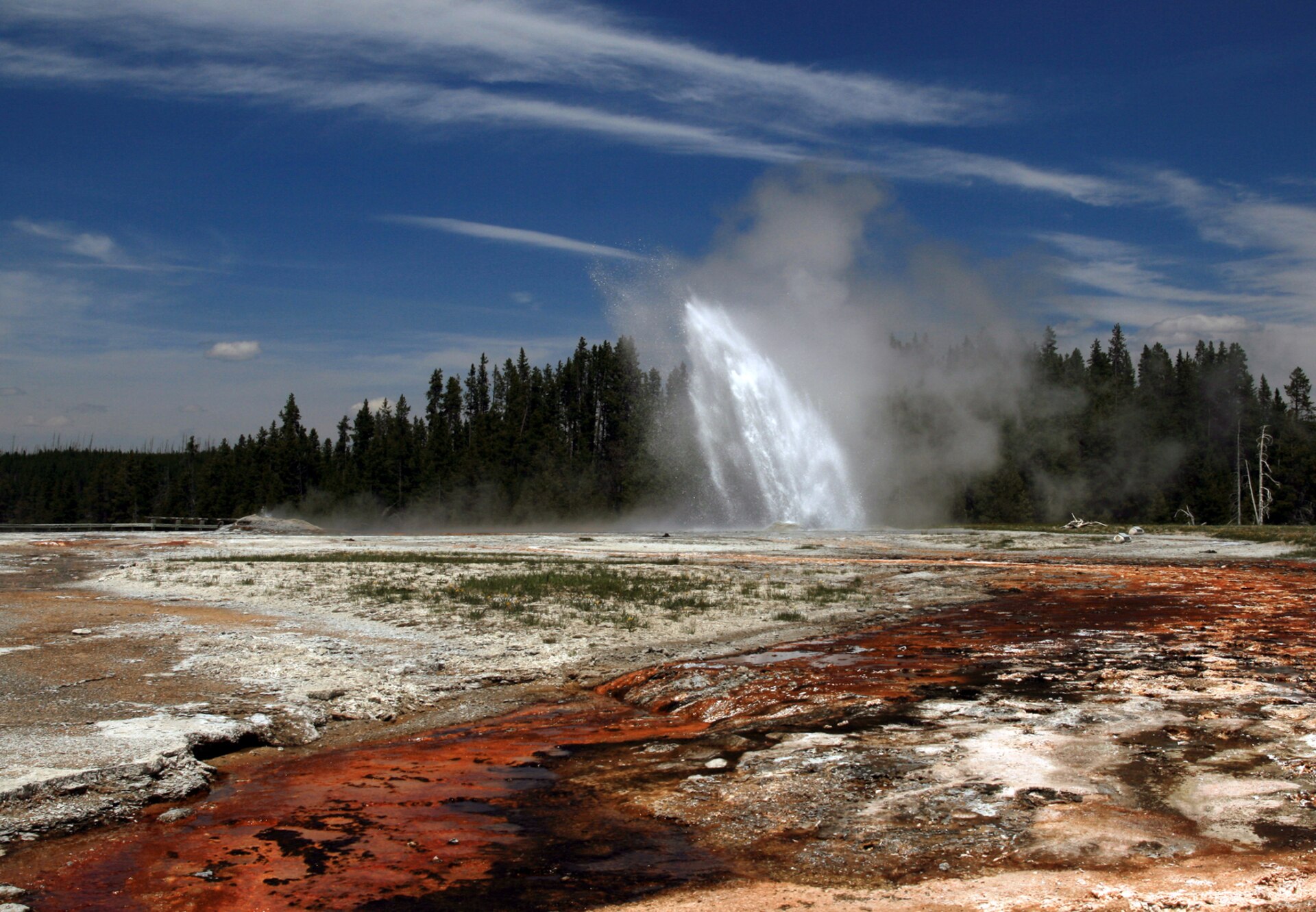 Yellowstone family itinerary preview with geothermal park scenery